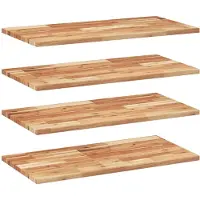 vidaXL Wandschappen 4 st zwevend olieafwerking 80x40x2 cm acaciahout