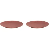 Mammoet - Spirit - Bord - 2 stuks - ø 27,5 cm - Rood - Stoneware - Bordenset