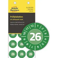 Avery Controle-etiketten 2026, vinyl, groen, 20 mm
