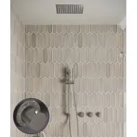 Saniclear Plus Stripes inbouw regendouche met inbouw douchekop 30x30cm, glijstang en staafhanddouche RVS