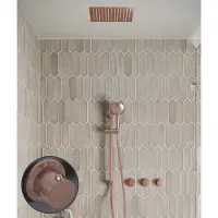 Saniclear Plus Curved inbouw regendouche met inbouw douchekop 30x30cm, glijstang en 2 standen handdouche geborsteld koper