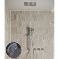 Saniclear Plus Curved inbouw regendouche met inbouw douchekop 30x30cm, glijstang en 2 standen handdouche chroom