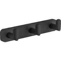 Eastbrook Asti messing handdoekhaak triple zwart mat