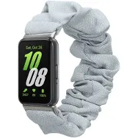 Kwmobile elastisch bandje voor smartwatch - geschikt voor Samsung Galaxy Fit 3 - Horlogebandje van katoen - In lichtblauw