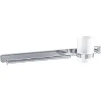 Eastbrook Asti messing handdoekbeugel, bekerhouder en handdoekhaak chroom