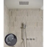 Saniclear Plus Stripes Pro inbouw regendouche met inbouw douchekop 30x30cm, glijstang en staafhanddouche chroom