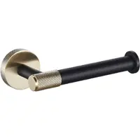 Eastbrook Catania messing toiletrolhouder zwart mat en messing geborsteld