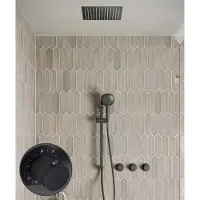 Saniclear Plus Curved inbouw regendouche met inbouw douchekop 30x30cm, glijstang en 2 standen handdouche zwart mat
