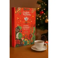 English Tea Shop - Tea Book Red Adventskalender – 25x Biologische Theezakjes – Luxe Theeboek voor December – Feestelijk Cadeau voor Theeliefhebbers