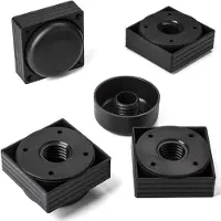 Sotech 4s meubelpoot Hotel, hoekig 60 x 60 mm, in hoogte verstelbaar van 25 - 35 mm