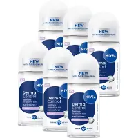 Nivea Derma Control Restore Anti-Transpirant Deo Roller - 72 uur bescherming - Deodorant met Hyaluronzuur - Voordeelverpakking - 6 x 50ml
