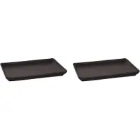 Maastricht porselein - Universe - Schaal - 2 stuks - 24 x 17 cm - Zwart - Porselein - Bordenset