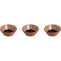 Colori del Sud - Mezquita - Schaal - 3 stuks - 6 cl - ø 8 cm - Bruin/Zwart/Wit - Aardewerk - Bordenset
