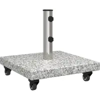 vidaXL Parasolvoet 30kg Grijs Graniet Vierkant