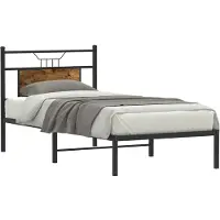 vidaXL Bedframe zonder matras hout gerookt eikenkleurig 80x200 cm