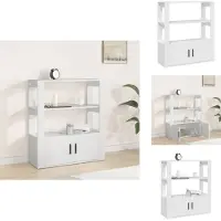 vidaXL Dressoir - Dressoirs - Kast - Wandkast - Dressoir 80x30x90 cm bewerkt hout wit