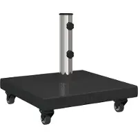 vidaXL Parasolvoet 30kg Zwart Graniet Vierkant