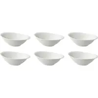 Palmer - White Delight - Schaal - Kom - 6 stuks - 20 cl - 16 x 10,5 cm - Wit - Porselein - Bordenset
