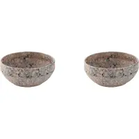 Palmer - Confetti - Schaal - Kom - 2 stuks - 80 cl - ø 14 cm - Roze - Stoneware - Bordenset