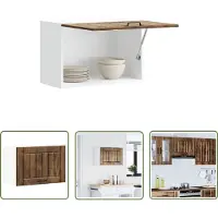 vidaXL Wandkast - Keukenkast - Keukenwandkast Lucca bewerkt hout gerookt eikenkleurig - Opslagoplossing - Keukenaccessoires - Houten Kast