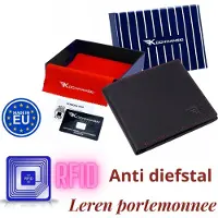 Kochmanski Portemonnee, heren, leder, RFID, zwart, geld, munt vak, briefgeld vak, gegevensbescherming, hoge kwaliteit, made in EU - het perfecte cadeau