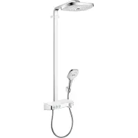 Hansgrohe Raindance Select E Showerpipe 300 3jet met ShowerTablet Select 300, wit/chroom