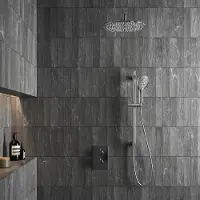 Saniclear Talpa inbouwregendouche 30cm met wandarm, 2 standen handdouche en glijstang chroom