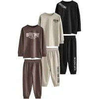 Next Nachtkledij bruin / zwart / wolwit