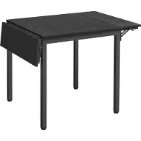Vasagle Eettafel Opvouwbare Keukentafel 2-4 Zits Kleine Ruimte Ebony Zwarte Inkt Zwart KDT077B03