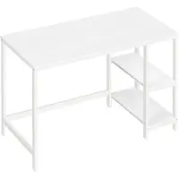 Vasagle Bureau met 2 planken industrieel design, Esdoorn wit / 120 x 60 cm