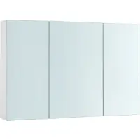 Vasagle Witte spiegelkast, Glas op houtbasis