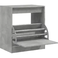 vidaXL Schoenenkast 60x42x69 cm bewerkt hout betongrijs