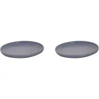 Palmer - Sandy Loam - Bord - 2 stuks - ø 22 cm - Blauw - Stoneware - Bordenset