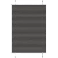 vidaXL Plissé rolgordijn 95x100 cm stofbreedte 94,4 cm polyester zwart