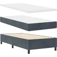 vidaXL Boxspring bed met hoofdeinde Donkergrijs 200 x 80 cm Fluweel