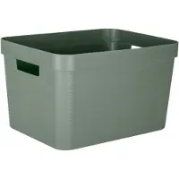 Eda Plastiques Decor Stone opbergdoos 12 L - Zwart - 36,7 x 28 x 14 cm - EDA PLASTIC