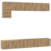 vidaXL Tv-meubelset 5 st 100 x 30 x 30 cm Artisan Eiken