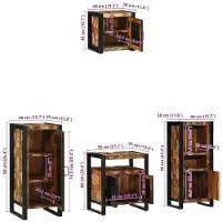 vidaXL Badkamermeubel Set met lade 4 pcs Massief Gerecycleerd Hout