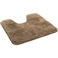 Kinzler J-10002/52 bruine badmat, microvezel, 50x55 cm met uitsparing