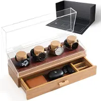 OEM Houten horlogekist voor mannen - Horlogekist Horlogeopslag voor mannen - Houten horlogekist voor hem - Horlogeopslagdoos - Cadeau voor mannen, vriend, vader - Watch Deck Pro