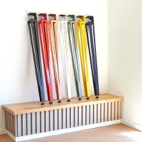 Sotech F-vormige tafelpoot, hoogte 745 mm, rood taps toelopend verstelbaar van 70 tot 40 mm met klemschroeven (geen boren) voor keukentafel, eettafel, kantoortafel