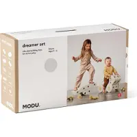 Modu Dromer Set - 34 Onderdelen - 70x40x20 cm - Zand Grey/Honey - - OneSize - Motoriek speelgoed