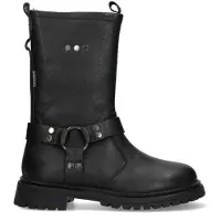 Braqeez Mave Miles leren bikerboots zwart Meisjes Leer Effen - maat 29