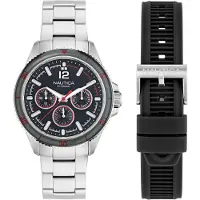 Nautica Analoog horloge ' WINDROSE ' rood / zwart / zilver