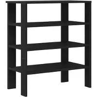 vidaXL Schoenenrek 61x32x70 cm bewerkt hout zwart