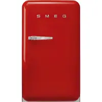 Smeg Koelkast Retro Vrijstaande ijskast Koelkast, Jaren 50, Enkeldeurs, Vrijstaand , Positie scharnier: Rechts, Rood