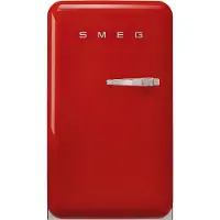 Smeg Koelkast Retro Vrijstaande ijskast Koelkast, Jaren 50, Enkeldeurs, Vrijstaand , Positie scharnier: Links, Rood