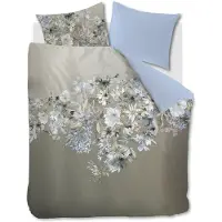 Kardol Dekbedovertrek Saffron Blauw Grijs Satijn-200 x 200 / 220 cm | 2-Persoons