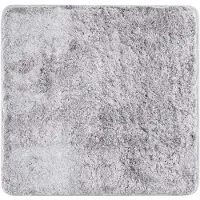 Fluffy toiletmat voor wandclosets met antislip onderkant (50 x 50 cm, grijs)