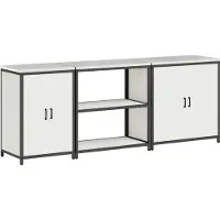vidaXL Opbergset voor de keuken, HATTEM, 3 stuks, wit